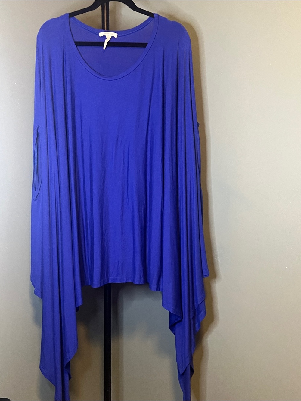 Cherish Draped Scoop-Neck Tunic in Cobalt